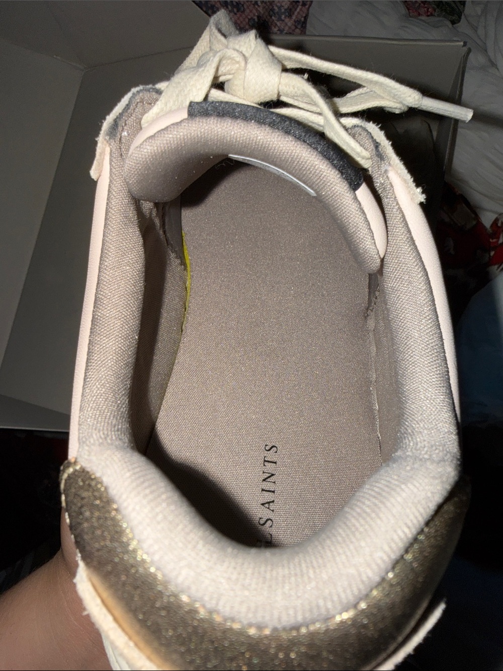 All Saints Leopard-Print Sneakers with Taupe and Blue Accents - Picture 5 of 6